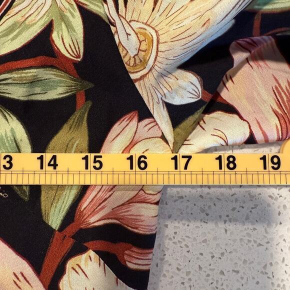 Farm Rio Surreal Flowers Belted Minidress Long Sleeve Puff Sleeve Boho M - Picture 11 of 12